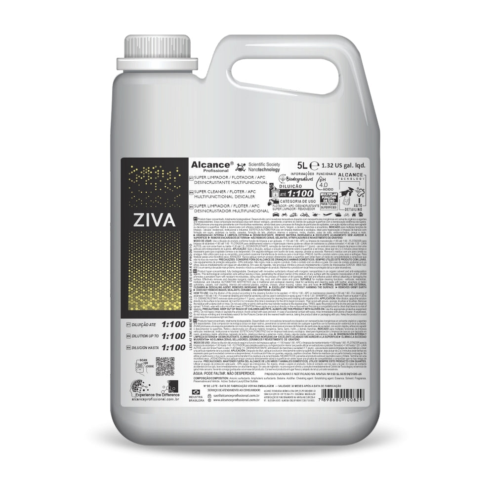 ALCANCE – ZIVA – LIMPIADOR MULTIPROPOSITO PH ACIDO – CONCENTRADO - 5L