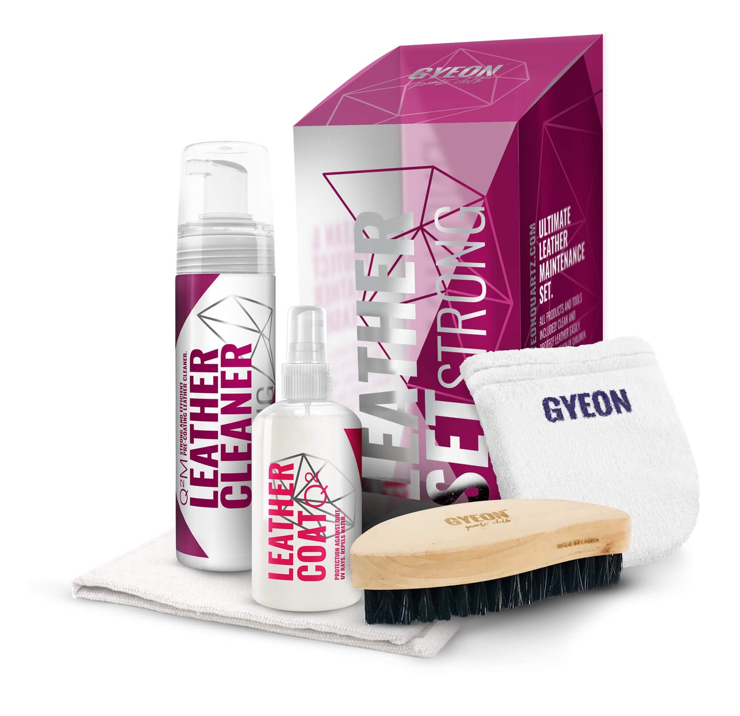 GYEON – Q²M LEATHER SET STRONG – SET TRATAMIENTO DE CUEROS